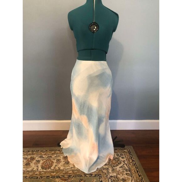 Current Air Anthropologie Cloud Pastel Sky Midi Skirt, size XS - Picture 2 of 6
